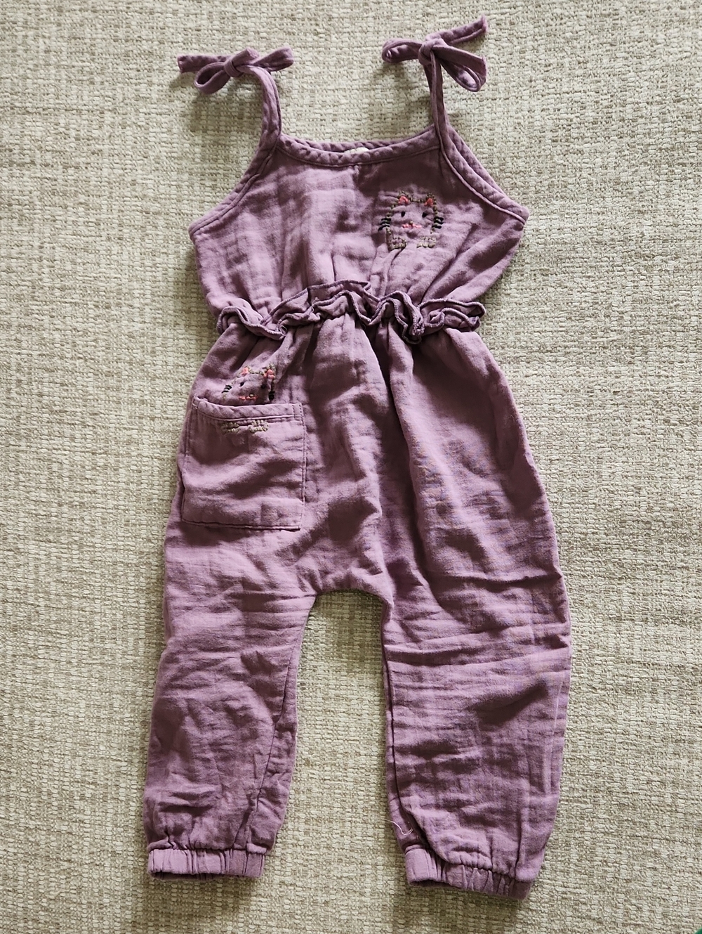 🐱100% Cotton Kitty Jumpsuit